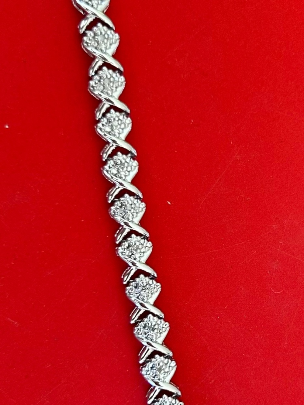 Sterling silver tennis bracelet